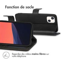 imoshion Étui de télephone portefeuille de luxe Apple iPhone 13 Mini - Noir