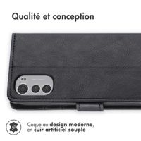 imoshion Étui de téléphone portefeuille Luxe Motorola Moto E32 / E32s - Noir