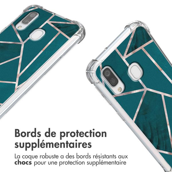 imoshion Coque Design avec cordon Samsung Galaxy A40 - Petrol Green Graphic