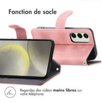 imoshion Etui de téléphone portefeuille avec cordon Samsung Galaxy S24 FE - Rose