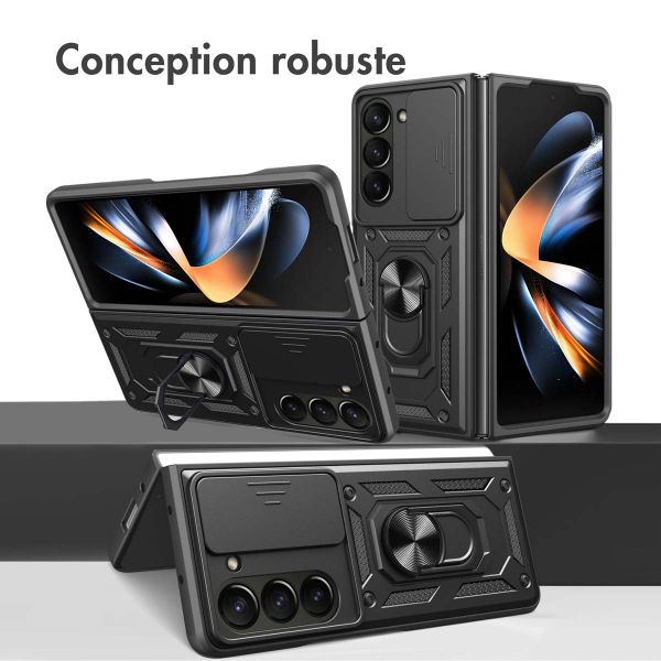 imoshion Coque Arrière Rugged avec anneau Samsung Galaxy Z Fold 6 - Noir