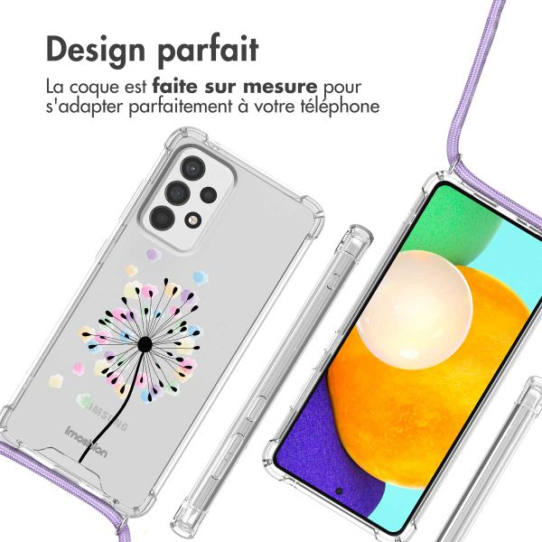 imoshion Coque Design avec cordon Samsung Galaxy A52(s) (5G/4G) - Sandstone Dandelion