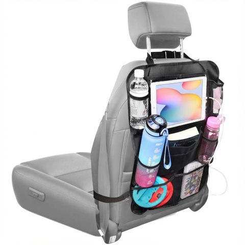 imoshion Organisateur de Siège de Voiture pour enfants - 9 compartiments - Inclut un support pour tablette - Noir