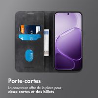imoshion Étui de téléphone portefeuille Slim Oppo A6x (4G/5G) - Noir