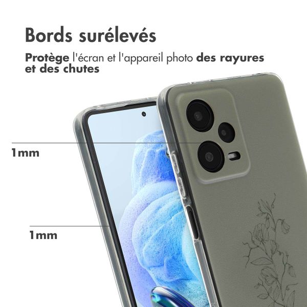 imoshion Coque Design Xiaomi Redmi Note 12 Pro (5G) - Floral Green