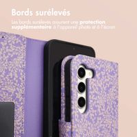 imoshion Étui de télephone portefeuille Design Samsung Galaxy S23 - Purple White Flowers