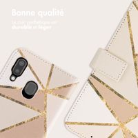 imoshion Étui de télephone portefeuille Design Samsung Galaxy A20e - Beige Graphic