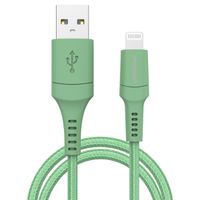 imoshion ﻿Câble Lightning vers USB - Non MFi - Textile tressé - 2 mètre - Vert