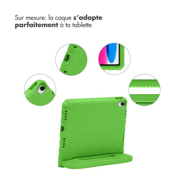 imoshion Coque kidsproof avec poignée Apple iPad 11 (2025) 11 pouces A16 / iPad 10 (2022) 10.9 pouces - Vert