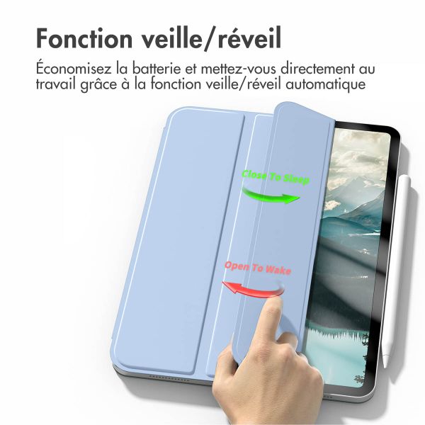imoshion Magnetic etui de téléphone portefeuille Apple iPad Pro 12.9 (2020/2021/2022) - Bleu clair