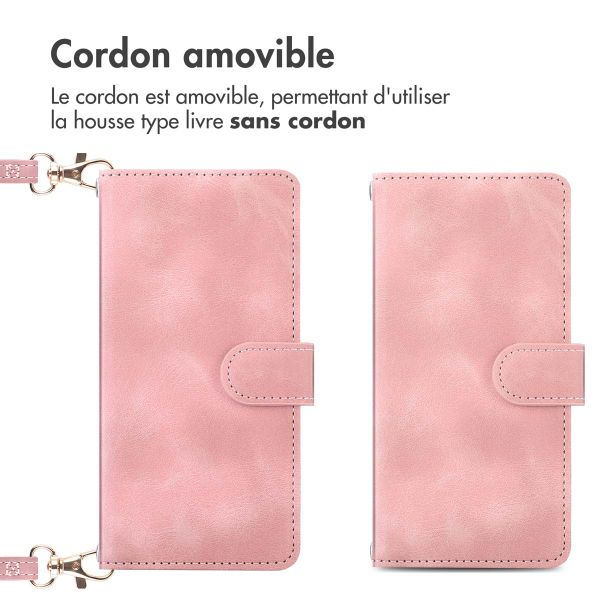 imoshion Etui de télephone portefeuille avec cordon Samsung Galaxy S25 FE - Rose