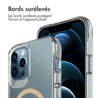 imoshion Coque arrière transparente Pailletée avec MagSafe Apple iPhone 12 (Pro) - Doré