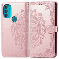 imoshion Etui de téléphone portefeuille Mandala Motorola Moto G71 - Rose Dorée