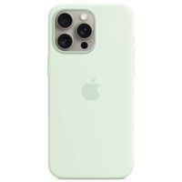 Apple Coque en silicone MagSafe Apple iPhone 15 Pro Max - Soft Mint