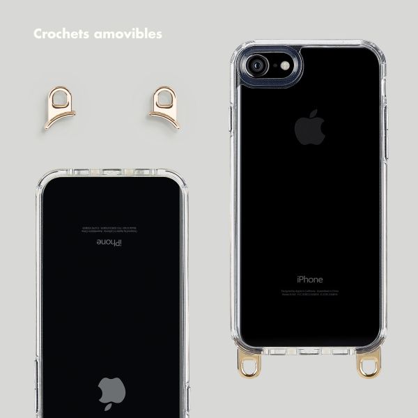 Selencia Coque avec crochets amovibles Apple iPhone SE (2022 / 2020) / 8 / 7 - Transparent