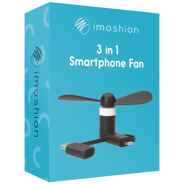 imoshion 3-in-1 Ventilateur pour smartphones Lightning, USB-C & Micro-USB - Orange