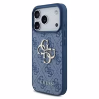 Guess Coque 4G Metal Logo Backcover Apple iPhone 17 Pro - Bleu