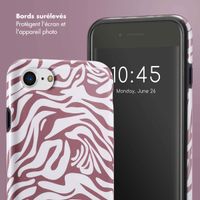 Selencia Coque arrière Vivid Apple iPhone SE (2022 / 2020) / 8 / 7 / 6(s) - Trippy Swirl Dark Rose