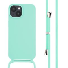 imoshion Coque en silicone avec cordon Apple iPhone 15 - Vert menthe