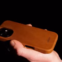 Accezz Coque MagSafe en cuir vintage Apple iPhone 14 Pro - Tabacco Cognac