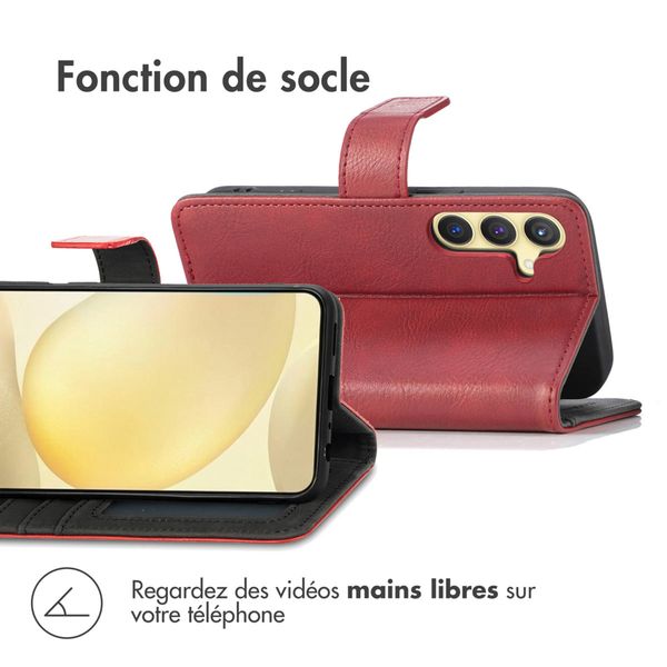 imoshion Étui de télephone portefeuille de luxe Samsung Galaxy S25 / S24 - Rouge