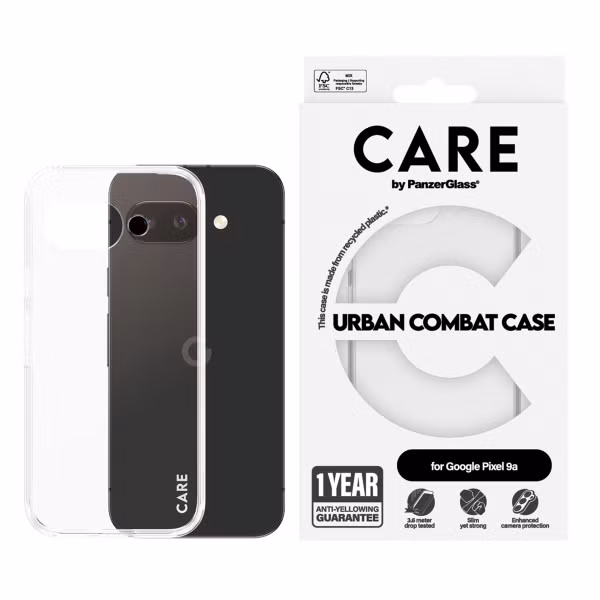 CARE by PanzerGlass Coque Urban Combat MagSafe Google Pixel 9A - Transparent