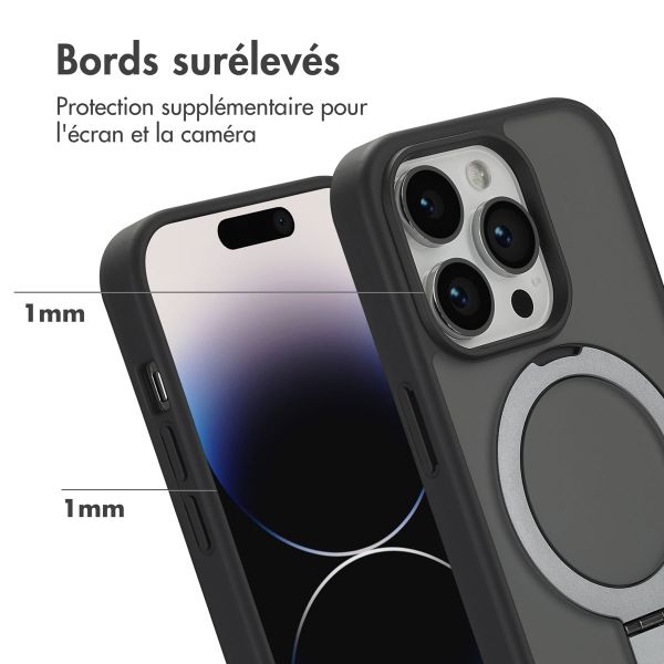 Accezz Coque Ring Stand avec MagSafe Apple iPhone 14 Pro - Noir