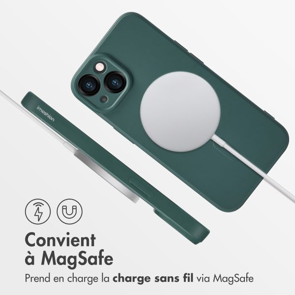 imoshion Coque Couleur avec MagSafe Apple iPhone 14 - Vert foncé