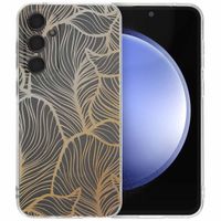 imoshion Coque Design Samsung Galaxy S23 FE - Golden Leaves Transparent