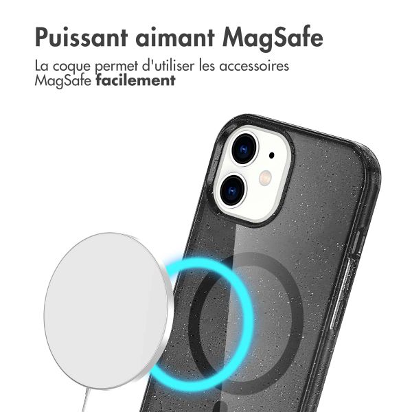 imoshion Coque Pailletée avec MagSafe Apple iPhone 12 (Pro) - Glitter Noir