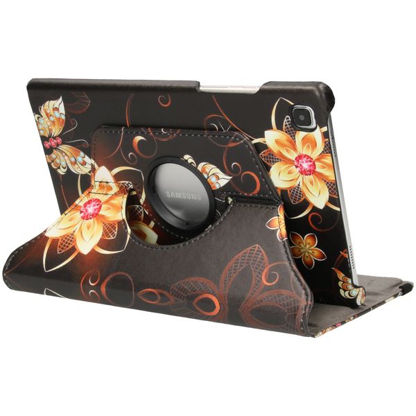 imoshion Coque tablette Design rotatif à 360° Samsung Galaxy Tab A7 - Butterfly Flower