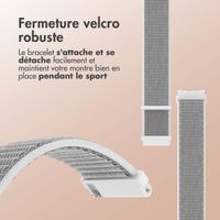 imoshion Bracelet en nylon avec fermeture velcro - Connexion universelle 20 mm - Gris