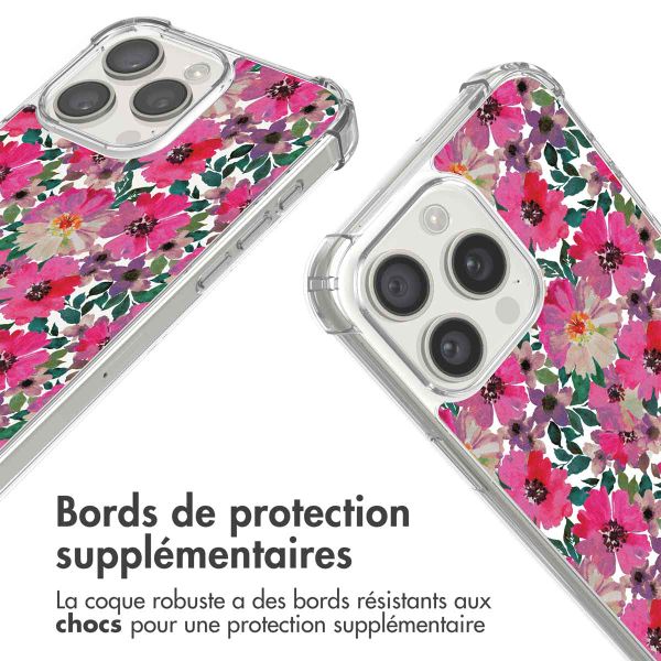 imoshion Coque Design avec cordon Apple iPhone 15 Pro Max - Flower Water