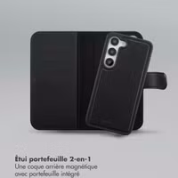 Selencia Étui portefeuille amovible Olyn avec MagSafe Samsung Galaxy S23 - Noir
