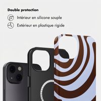 Selencia Coque arrière Vivid avec MagSafe Apple iPhone 13 - Dream Swirl Chocolate