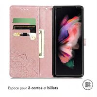 imoshion Etui de télephone Mandala Samsung Galaxy Z Fold 5 - Rose Doré