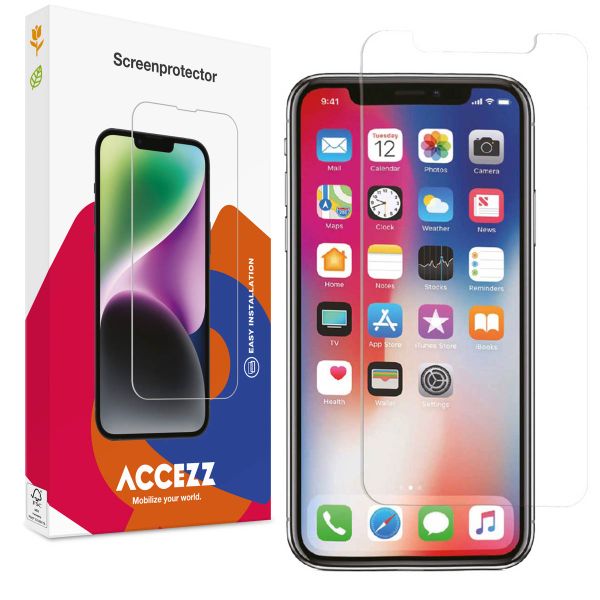 Accezz Protection d'écran en verre trempé Apple iPhone 11 Pro / Xs / X