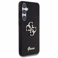 Guess Coque 4G Metal Logo Glitter Samsung Galaxy S25 Plus - Noir