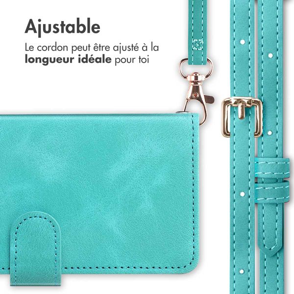 imoshion Etui de téléphone portefeuille avec cordon Samsung Galaxy S23 - Turquoise