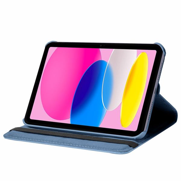 imoshion Coque tablette rotatif à 360° iPad 10 (2022) 10.9 pouces - Bleu foncé