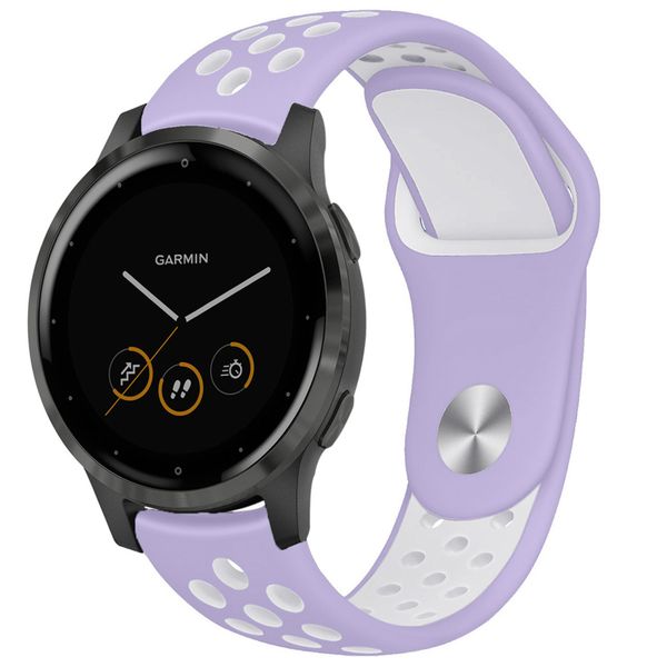 imoshion Bracelet sportif en silicone Garmin Vivoactive 4L -Violet / Blanc