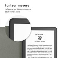 imoshion Étui de liseuse portefeuille Canvas Amazon Kindle (2024) / Amazon Kindle (2022) 11th gen - Bleu foncé
