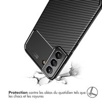 imoshion Coque silicone Carbon Samsung Galaxy S22 Plus - Noir