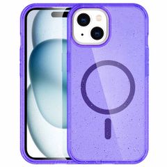 imoshion Coque Pailletée avec MagSafe Apple iPhone 15 - Paillettes Violet