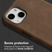 Accezz Coque MagSafe en cuir vintage Apple iPhone 13 - Rustic Brown