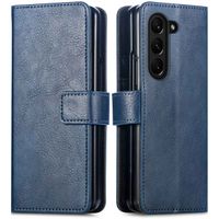 imoshion Étui de téléphone portefeuille Luxe Samsung Galaxy Z Fold 5 - Bleu foncé