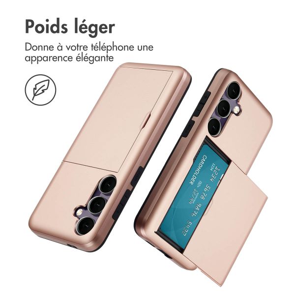 imoshion Coque arrière avec porte-cartes Samsung Galaxy S24 FE - Rose Doré