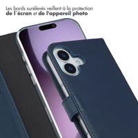Selencia Étui portefeuille en cuir véritable Apple iPhone 17 - Bleu