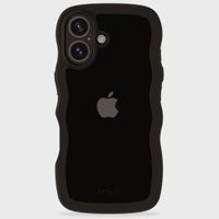 Holdit Coque Wavy iPhone 16 - Black / Transparent