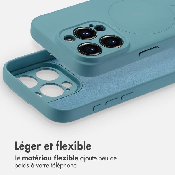 imoshion Coque Couleur avec MagSafe Apple iPhone 15 Pro Max - Smoke Green